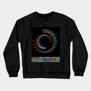 Custom Glitch Habitude Logo Front and Back Crewneck Sweatshirt